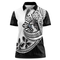 Philippines Eagle Sun Women Polo Shirt Filipino Agila Polynesian Tattoo Black Color