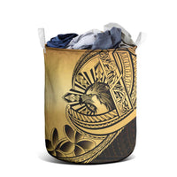 Philippines Eagle Sun Laundry Basket Filipino Agila Polynesian Tattoo Gold Color