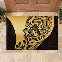 Philippines Eagle Sun Rubber Doormat Filipino Agila Polynesian Tattoo Gold Color