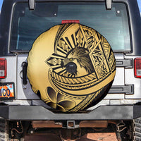 Philippines Eagle Sun Spare Tire Cover Filipino Agila Polynesian Tattoo Gold Color