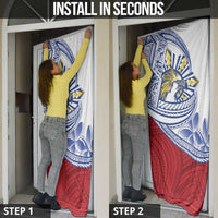 Philippines Eagle Sun Door Cover Filipino Agila Polynesian Tattoo Flag Color