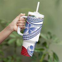 Philippines Eagle Sun Tumbler With Handle Filipino Agila Polynesian Tattoo Flag Color