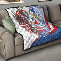 Filipino American History Month Quilt Philippines Agila USA Eagle Mix Flag
