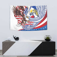 Filipino American History Month Tapestry Philippines Agila USA Eagle Mix Flag