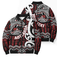 Personalised Aotearoa Bulldog Bomber Puffer Jacket New Zealand Maori Taniko Art - Polynesian Pride