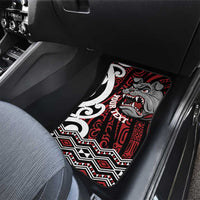 Personalised Aotearoa Bulldog Car Mats New Zealand Maori Taniko Art
