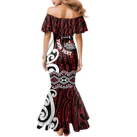 Personalised Aotearoa Bulldog Family Matching Mermaid Dress and Hawaiian Shirt New Zealand Maori Taniko Art LT14 - Polynesian Pride