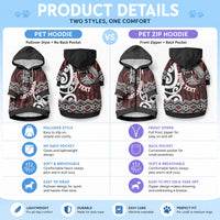 Personalised Aotearoa Bulldog Pet Hoodie New Zealand Maori Taniko Art