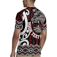 Personalised Aotearoa Bulldog Rugby Jersey New Zealand Maori Taniko Art