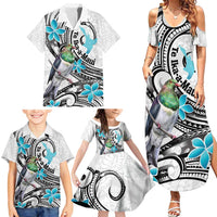 Aotearoa Te Ika-a-Maui Family Matching Summer Maxi Dress and Hawaiian Shirt South Island Kekeru Maori Koru