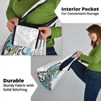 Aotearoa Te Ika-a-Maui Grocery Bag South Island Kekeru Maori Koru