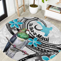 Aotearoa Te Ika-a-Maui Round Carpet South Island Kekeru Maori Koru