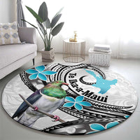 Aotearoa Te Ika-a-Maui Round Carpet South Island Kekeru Maori Koru