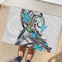 Aotearoa Te Ika-a-Maui Rubber Doormat South Island Kekeru Maori Koru