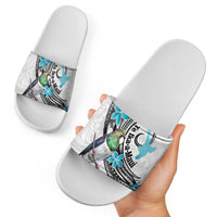 Aotearoa Te Ika-a-Maui Slide Sandals South Island Kekeru Maori Koru - Polynesian Pride