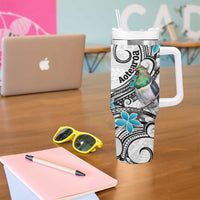 Aotearoa Te Ika-a-Maui Tumbler With Handle South Island Kekeru Maori Koru