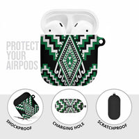 Green New Zealand Taniko Poutama Patikitiki AirPods Case - Polynesian Pride