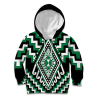 Green Aotearoa Taniko Poutama Patikitiki Kid Hoodie