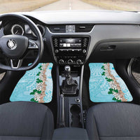 Cook Islands Tiare Maori With Conch Shell Car Mats Pasifika Fest Polynesian Tattoo Turquoise