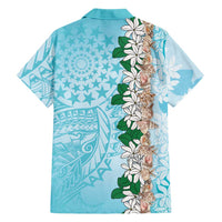 Cook Islands Tiare Maori With Conch Shell Family Matching Long Sleeve Bodycon Dress and Hawaiian Shirt Pasifika Fest Polynesian Tattoo Turquoise LT14 - Polynesian Pride