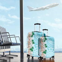 Cook Islands Tiare Maori With Conch Shell Luggage Cover Pasifika Fest Polynesian Tattoo Turquoise