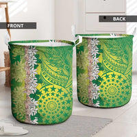 Cook Islands Tiare Maori With Conch Shell Laundry Basket Pasifika Fest Polynesian Tattoo Green