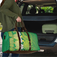 Cook Islands Tiare Maori With Conch Shell Travel Bag Pasifika Fest Polynesian Tattoo Green