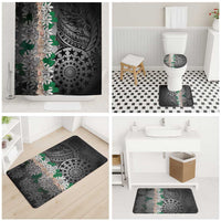 Cook Islands Tiare Maori With Conch Shell Bathroom Set Pasifika Fest Polynesian Tattoo Black