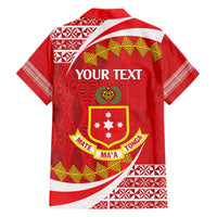 Personalised Kolisi Tonga College Atele Family Matching Long Sleeve Bodycon Dress and Hawaiian Shirt Mate Maa Tonga 142 Years Anniversary
