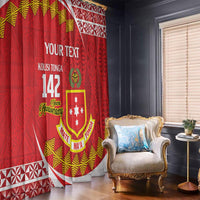 Personalised Kolisi Tonga College Atele Window Curtain Mate Maa Tonga 142 Years Anniversary
