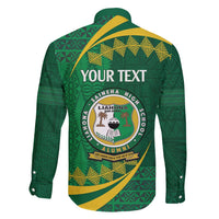 Personalised Tonga Liahona-Saineha High School Family Matching Short Sleeve Bodycon Dress and Hawaiian Shirt Happy 76 Years Anniversary