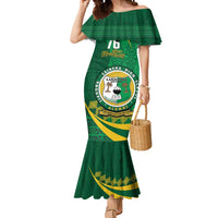 Personalised Tonga Liahona-Saineha High School Mermaid Dress Happy 76 Years Anniversary LT14 Women Green - Polynesian Pride