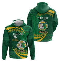 Personalised Tonga Liahona-Saineha High School Zip Hoodie Happy 76 Years Anniversary LT14 - Polynesian Pride