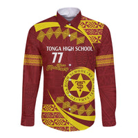Personalised Tonga High School Long Sleeve Button Shirt Happy 77 Years Anniversary