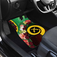 Long God Yumi Stanap Vanuatu Car Mats Tropical Flowers Aboriginal Pattern