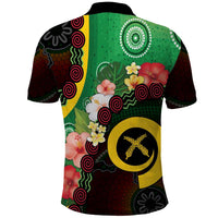 Long God Yumi Stanap Vanuatu Polo Shirt Tropical Flowers Aboriginal Pattern