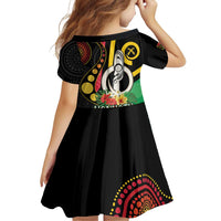 Tamtam Drum Vanuatu Family Matching Puletasi and Hawaiian Shirt Boar Tusk Aboriginal Flag Style