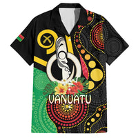 Tamtam Drum Vanuatu Family Matching Summer Maxi Dress and Hawaiian Shirt Boar Tusk Aboriginal Flag Style