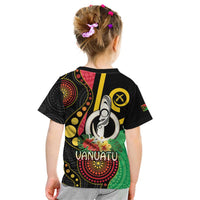 Tamtam Drum Vanuatu Kid T Shirt Boar Tusk Aboriginal Flag Style