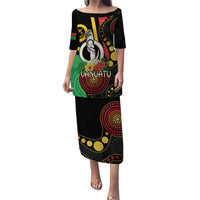 Tamtam Drum Vanuatu Puletasi Boar Tusk Aboriginal Flag Style