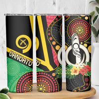 Tamtam Drum Vanuatu Skinny Tumbler Boar Tusk Aboriginal Flag Style