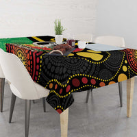 Tamtam Drum Vanuatu Tablecloth Boar Tusk Aboriginal Flag Style