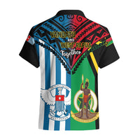 Vanuatu And West Papua Hawaiian Shirt Coat Of Arms Mix Flag Style LT14 - Polynesian Pride