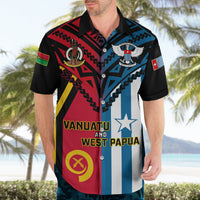 Vanuatu And West Papua Hawaiian Shirt Coat Of Arms Mix Flag Style LT14 - Polynesian Pride