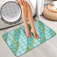 Hawaii Jade Vine Lei Bathroom Set Aloha Palaka Motif - Turquoise - Polynesian Pride