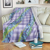 Hawaii Jade Vine Lei Blanket Aloha Palaka Motif - Purple - Polynesian Pride