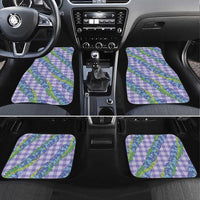 Hawaii Jade Vine Lei Car Mats Aloha Palaka Motif - Purple - Polynesian Pride