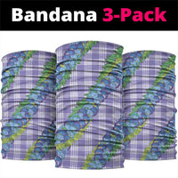 Hawaii Jade Vine Lei Neck Gaiter Aloha Palaka Motif - Purple - Polynesian Pride