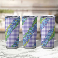 Hawaii Jade Vine Lei Tumbler Cup Aloha Palaka Motif - Purple - Polynesian Pride
