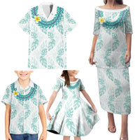 Jade Vine Lei Hawaii Family Matching Puletasi and Hawaiian Shirt Aloha Seamless Tropical Leaves - Polynesian Pride